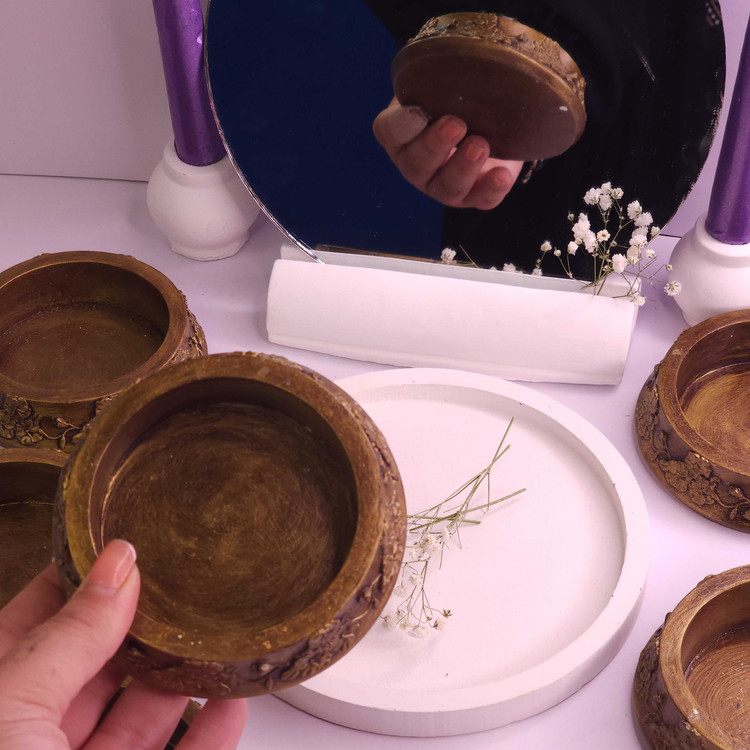 مشخصات و خرید ظروف هفت سین سنگ مصنوعی مدل مارسلا 9 تکه لوکس و مدرن