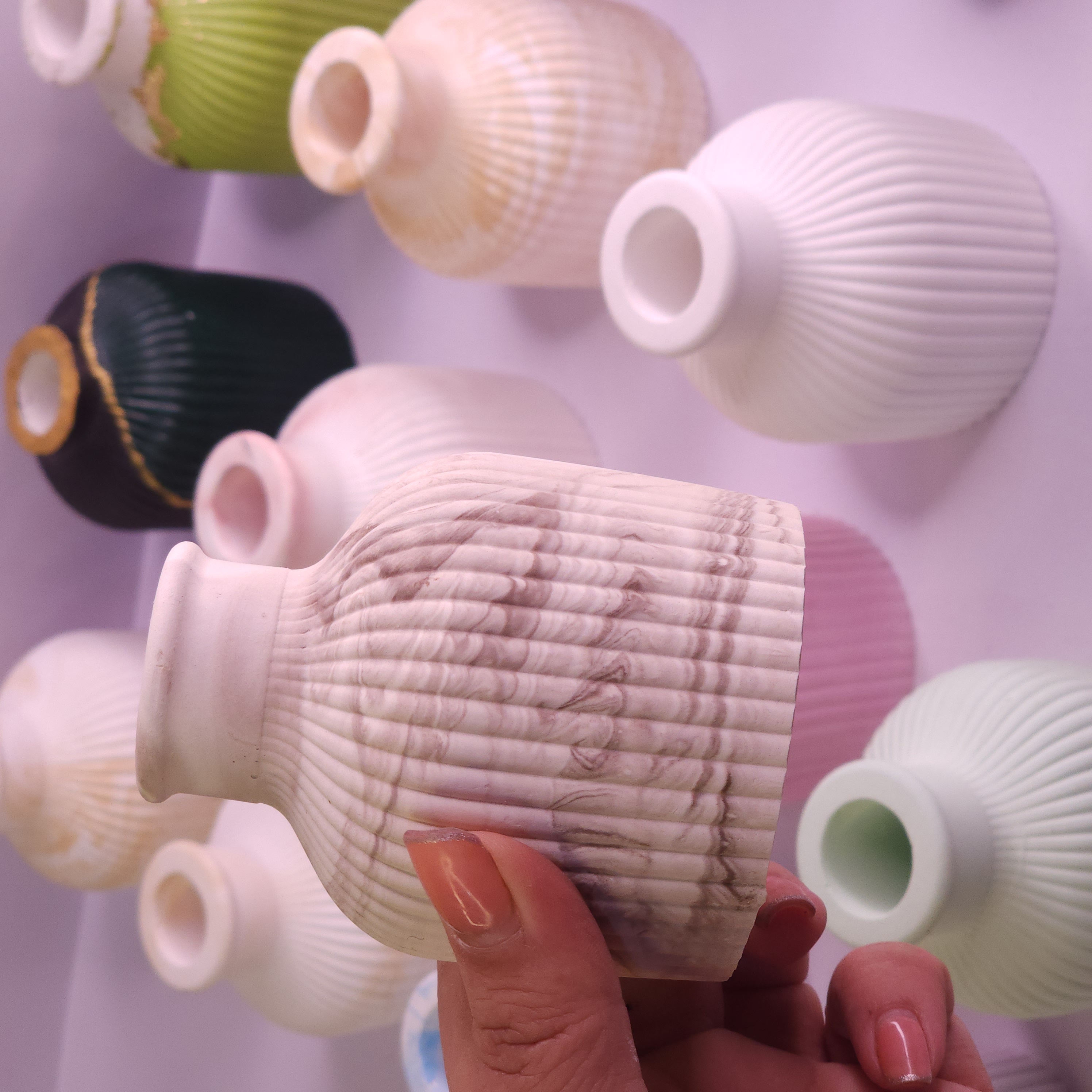 گلدون مراکشی رگه دار سنگ مصنوعی