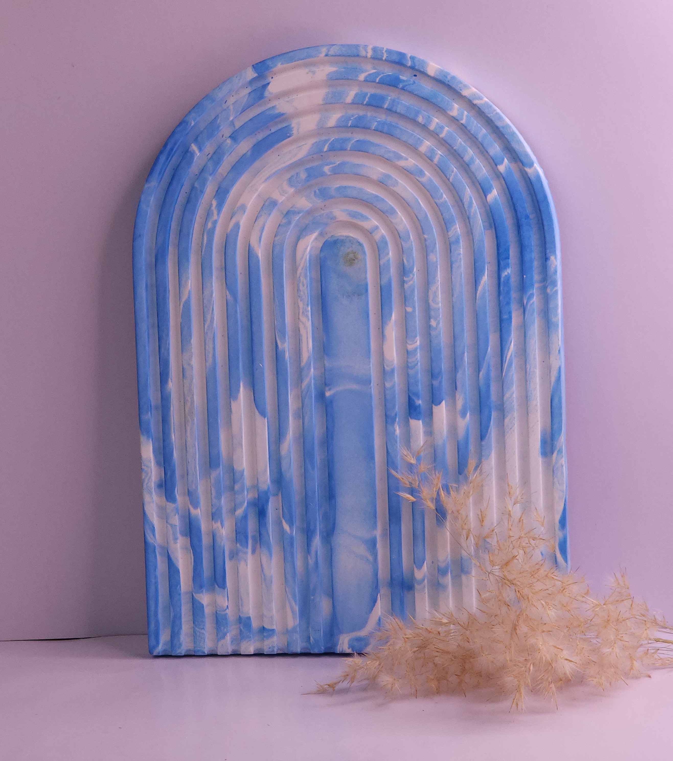 طرح سینی دکوری | تزئینی رنگین کمان از جنس سنگ مصنوعی شیک و مدرن دکوراتیو لیانا