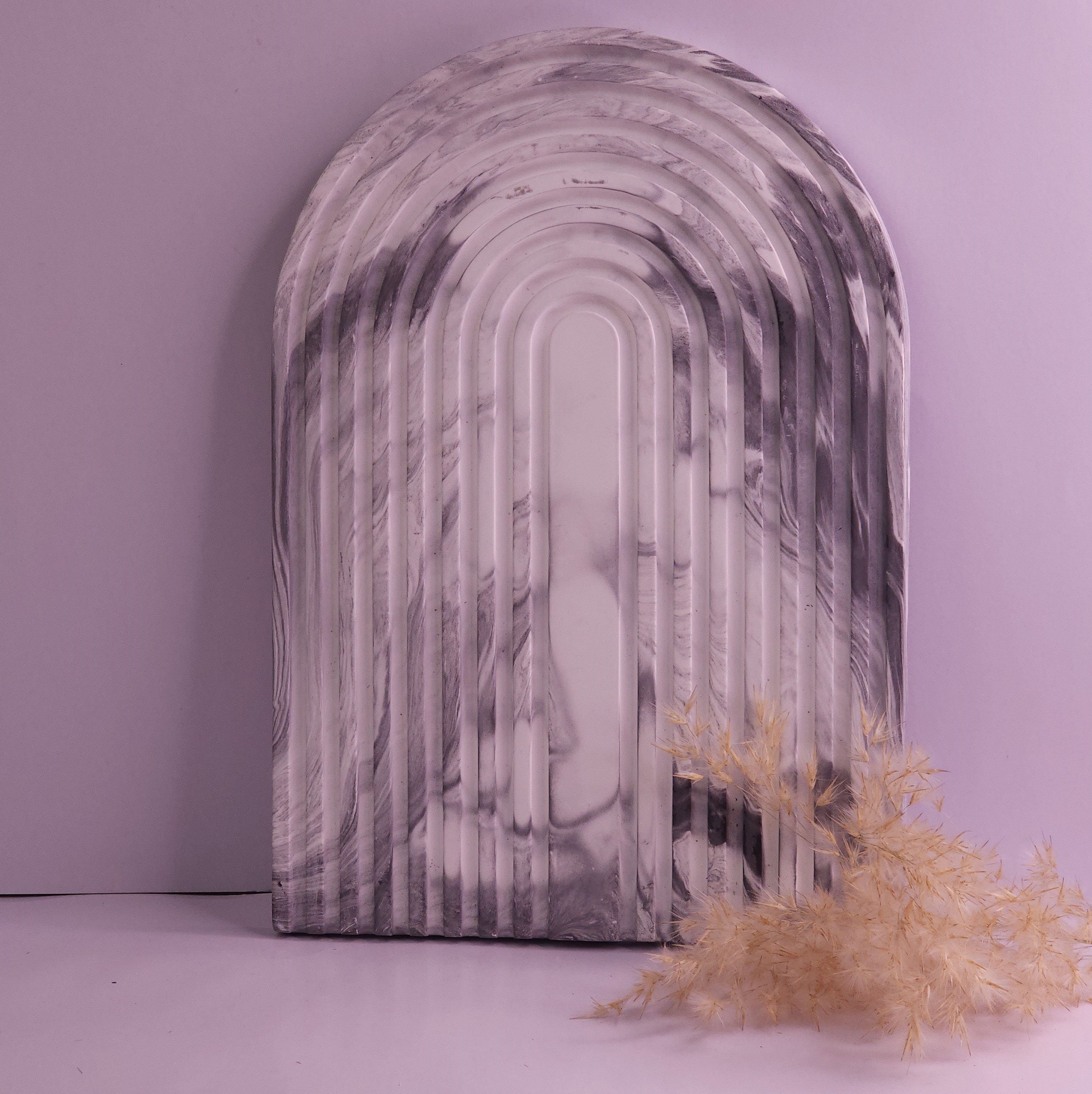 قیمت سینی دکوری | تزئینی رنگین کمان از جنس سنگ مصنوعی شیک و مدرن دکوراتیو لیانا